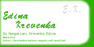 edina krevenka business card